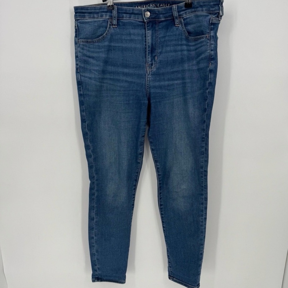 American Eagle High Rise Jegging Medium Wash Next Level Stretch Jeans Womens 16R